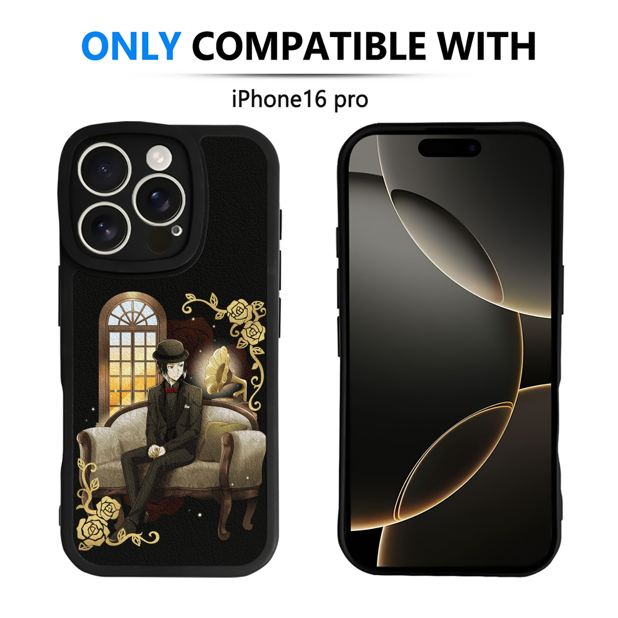（画像用） 文豪ストレイドッグス Bungo Stray Dogs 【iPhone 16シリーズ対応】シリコンスマホケース（レザー調） 材質：シリコン